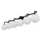 Jonathan Y Louis Parisian Globe 40" 6-Light Metal/Frosted Glass Modern Contemporary LED Vanity Light, Black JYL3560B - alternate 10
