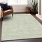 Homeroots 3' X 5' Artichoke Green And Ivory Geometric Washable Indoor Outdoor Area Rug 602401 - alternate 9