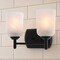 Vaxcel Laurelhurst 2-Light Vanity Light, Matte Black, White Marble Glass, 13.25-In. Wide W0575 - alternate 9
