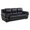Homeroots 85" Black Leather Sofa With Silver Legs 329475 - alternate 9