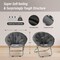 Yssoa Saucer Chair Folding Comfy Moon Chair Faux Fur with Metal Frame Cozy Round Reading Chair for FNCHARFOLDRND30G01 - alternate 7