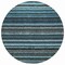 Homeroots 8' Teal Blue Sky Blue And Gray Round Striped Washable Indoor Outdoor Area Rug 577813 - alternate 7