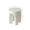 Leisuremod Crus Modern 18 in Round Fiberstone Side Table, 260 lb Capacity, Weather-Resistant, Fully Assembled CST17W - alternate 10