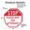 Signmission Stop Please Wait for Attendant, 4 inch X 4 inch, Vinyl Decal, 2PK OC-D-2PACK-4-234 - alternate 4