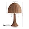 Jonathan Y Joanie 22" Bohemian Rustic Woven Rattan LED Table Lamp w/ Double Pull Chains, Dark Brown/Brass Gold JYL4040C - alternate 9