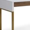 Homeroots 47" White and Gold Wood and Metal Writing Desk With Two Drawers 543788 - alternate 9
