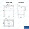 Amgood Underbar Sink, 2 bowl, Freestanding, 304 Stainless Steel, 19 in. W x 26 in. L x 10 in. H AMG SINK BAR S2C-101410-NF-Z - alternate 8