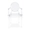 Homeroots Clear Acrylic King Louis Back Dining Arm Chair 520270 - alternate 9