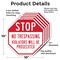 Signmission Stop No Trespassing Violators Will, 10 inch X 10 inch, Aluminum Metal Signs, 5PK OC-A-5Pack-10-224 - alternate 6