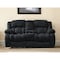 Homeroots 77" Black Manual Reclining Loveseat With Storage 561561 - alternate 9