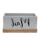 Homeroots 6" Gray Wood Cube or Bin 661205 - alternate 4