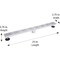 B & K 24'' Linear Shower Drain Offset Pattern Grate Brushed Nickel 133-008G01 - alternate 1