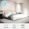 Martha Stewart Amelia King Upholstered Platform Bed w/Curved Headboard and Cushioned Siderails, Wood Slat, Beige TW-3WDB02-K-BG-MS - alternate 10