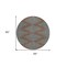 Homeroots 8' Brown And Aqua Round Geometric Washable Indoor Outdoor Area Rug 598730 - alternate 7