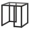 Homeroots 22" Black And Clear Glass And Steel Square End Table 543847 - alternate 8