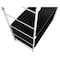 Leisuremod Brentwood Etagere Bookcase with White Powder Coated Steel Frame and Melamine Board Shelves, Black BBW-65BL - alternate 9
