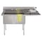 Koolmore 63 in. 18-Gauge 2-Compartment Commercial Sink with Backsplash and 24 in. Right Drainboard KM-SB182414-24R3 - alternate 1
