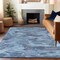 Homeroots 3' X 5' Denim Blue And Blue Abstract Washable Indoor Outdoor Area Rug 609238 - alternate 9