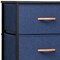 Homeroots 18" Blue and Black Steel and Fabric Five Drawer Chest 484682 - alternate 5
