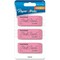 Paper Mate Pink Pearl Eraser - Pink - Rubber - 3 / Pack - Soft, Pliable, Smudge-free, Latex-free, Beveled, 12PK 70501 - alternate 1