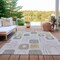 Homeroots 9' X 12' Gray Silver And Gold Geometric Washable Indoor Outdoor Area Rug 616812 - alternate 9