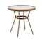 Flash Furniture Lourdes French Bistro 31.5in. Tbl, White and Gray PE Rattan, Glass Top, Bamboo Print Aluminum Frame SDA-AD641012-80-WHGY-NAT-GG - alternate 1
