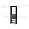 Homeroots 118" Dark Brown Manufactured Wood Closet System 535188 - alternate 1