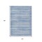 Homeroots 10' X 14' Sky Blue And Ivory Striped Washable Indoor Outdoor Area Rug 631520 - alternate 9