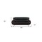Homeroots 80" Black Leather Sofa With Silver Legs 329455 - alternate 10