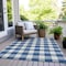 Homeroots 3' X 5' Navy Blue And Gray Plaid Washable Indoor Outdoor Area Rug 595409 - alternate 9