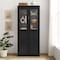 Crosley Essen Pantry Storage Cabinet With Glass Door Hutch KF33063BK - alternate 10