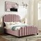 Homeroots Pink Solid Wood King Tufted Upholstered Velvet Bed with Nailhead Trim 544923 - alternate 9