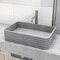 Vigo Cadman Concreto Stone Rectangular Fluted Bathroom Vessel Sink VG04074 - alternate 7