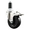 Service Caster 4 Inch 316SS Soft Rubber Swivel 1-3/8 Inch Expanding Stem Caster Lock Brake SCC SCC-SS316TTLEX20S414-SRS-138 - alternate 1