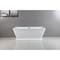 Kingston Brass 71-Inch Acrylic Oval Rectangular Double Ended Pedestal Tub with Drain, No Faucet Drillings VTSQ713224 - alternate 4