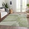 Homeroots 10' X 14' Artichoke Green And Gray Floral Washable Indoor Outdoor Area Rug 582235 - alternate 9