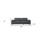Homeroots 87" Dark Gray Italian Leather Sofa With Silver Legs 329680 - alternate 8