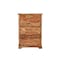 Homeroots 51" Brown Solid Wood Live Edge Five Drawer Standard Chest 552247 - alternate 1