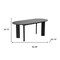 Homeroots 66" Black Solid Wood Oval Dining Table 712851 - alternate 6