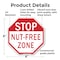 Signmission Stop Nut-free Zone, 6 Inch X 6 Inch, Plastic Sign OC-P-6-119 - alternate 7