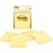 Post-It 3 in. W X 3 in. L Canary Yellow Sticky Notes 4 pad, PK4 5400 - alternate 1