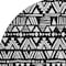 Homeroots 8' Black And Ivory Round Southwestern Washable Indoor Outdoor Area Rug 594150 - alternate 8