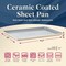 Bakken-Swiss Premium Sheet Pan Set, Blue, Teal, Marble, Golden, Cream, Aluminized Steel, Non-Toxic SBKCRSTBKCRMSHT - alternate 6