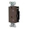 Hubbell Wiring Device-Kellems Straight Blade Receptacle, 5-20R, 20 A, 125V AC, 2 Pole, 3 Wire, Surface Mount, Grounded DR20STTR - alternate 3