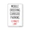 Signmission PSA, Mobile Ordering Curbside Parking 10 Minute Limit, 14in X 10in Decal, OS-NS-D-1014-25449 OS-NS-D-1014-25449 - alternate 1