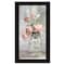 Homeroots Cottage Peach Roses Black Framed Print Wall Art 530041 - alternate 5