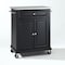 Crosley Compact Stainless Steel Top Kitchen Cart KF30022EBK - alternate 1