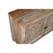 Homeroots 86in Natural Carved Floral Distressed Solid Wood Enclosed Storage TV Stand 489499 - alternate 6