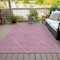 Homeroots 9' X 12' Blush And Ivory Geometric Washable Indoor Outdoor Area Rug 612116 - alternate 9