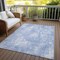Homeroots 5' X 8' Sky Blue Denim Blue And Ivory Abstract Washable Indoor Outdoor Area Rug 583173 - alternate 9